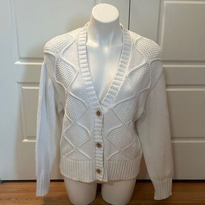 Banana Republic Cream Knit Cardigan